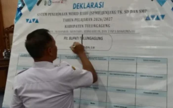 Plt. Bupati Tulungagung Memimpin Deklarasi SPMB 2026/2027 Berjalan Dengan Bersih Dan Transparan.