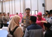 Wujud Rasa Syukur di Hari Ulang Tahun, Kapolres Trenggalek dan Ketua Bhayangkari Cabang Trenggalek Berbagi Santunan kepada Anak Yatim Piatu
