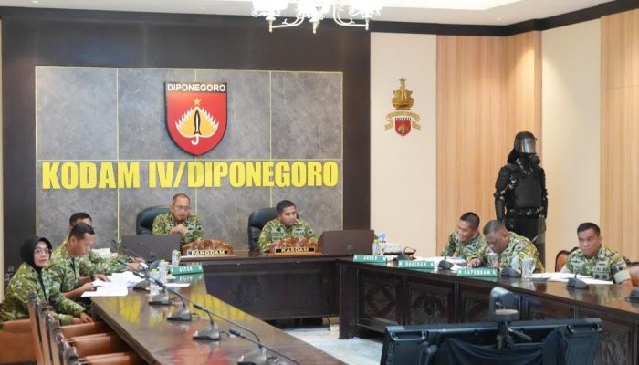 Pangdam IV/Diponegoro Ikuti Rapat Daring Evaluasi Percepatan Pembangunan KDKMP Bersama Wakil Panglima TNI