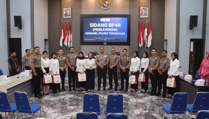 Siap Tinggalkan Masa Lajang, Enam Polisi Muda Polres Trenggalek Jalani Sidang BP4R